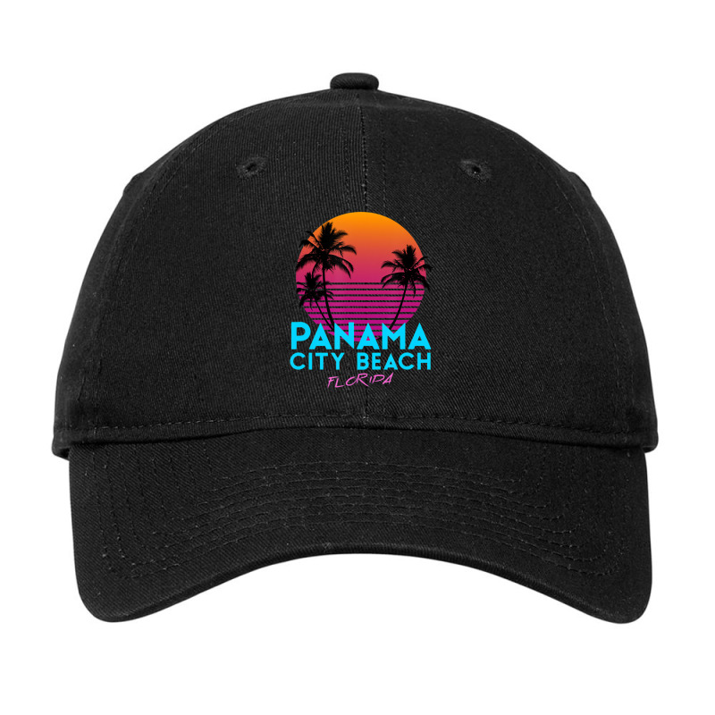 Panama City Beach Florida Retro 80s Adjustable Cap by Kosdapen517 | Artistshot