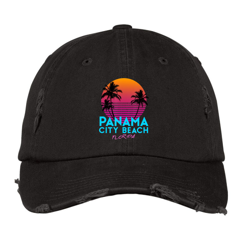 Panama City Beach Florida Retro 80s Vintage Cap by Kosdapen517 | Artistshot