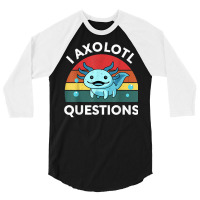 Retro Anime Shirt I Axolotl Questions Amine Lovers Gift T Shirt 3/4 Sleeve Shirt | Artistshot