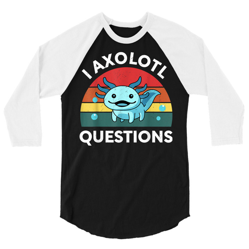 Retro Anime Shirt I Axolotl Questions Amine Lovers Gift T Shirt 3/4 Sleeve Shirt by cm-arts | Artistshot