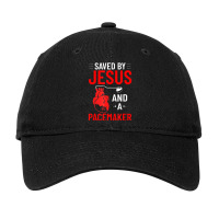 Saved By Jesus And A Pacemaker Heart Disease Awareness Adjustable Cap | Artistshot