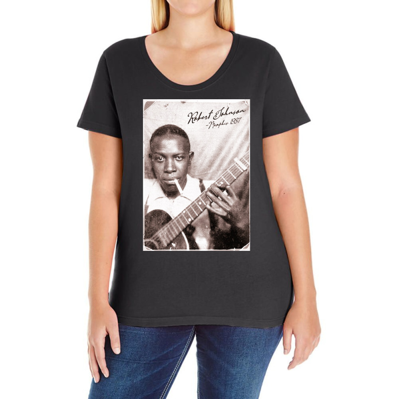 Robert Johnson, Memphis, Photo, Booth, Robert Johnson Art, Robert John Ladies Curvy T-Shirt by SHBNBF7 | Artistshot