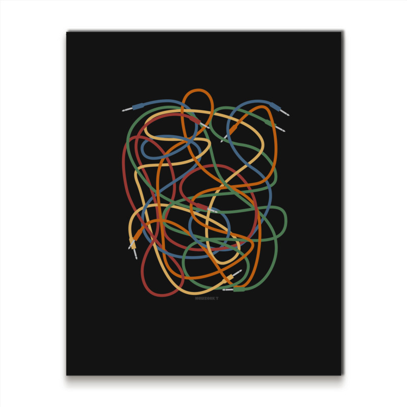 Modular Synthesizer Patch Cables Metal Print Vertical | Artistshot