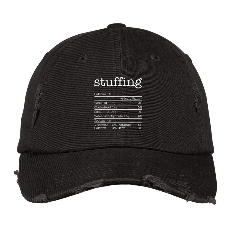 Stuffing Nutrition Facts Thanksgiving Christmas Food Vintage Cap by cm-arts | Artistshot