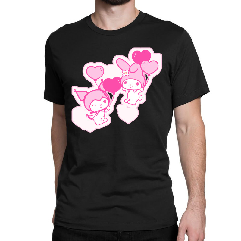 My Melody And Kuromi Valentine's Day Hearts Classic T-shirt | Artistshot