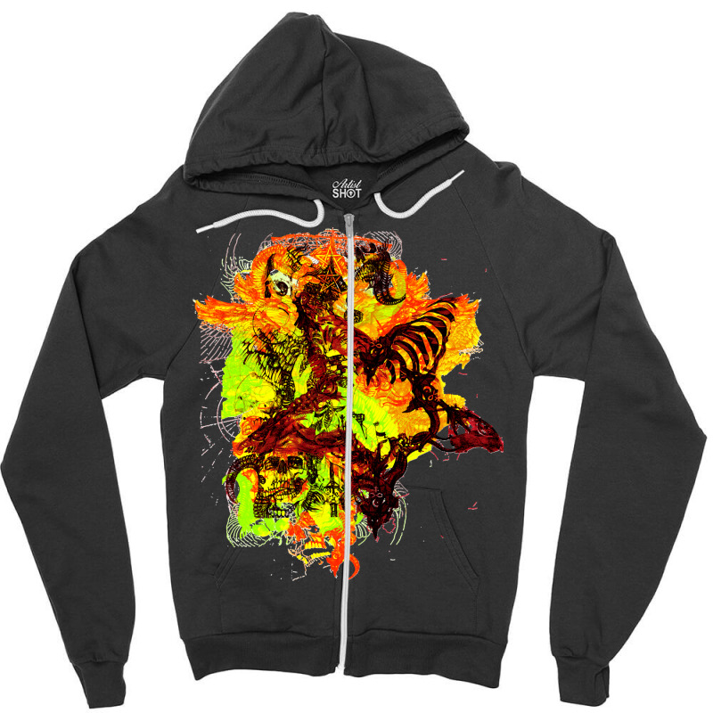 Crazy Toxic Star Classic Zipper Hoodie by cm-arts | Artistshot