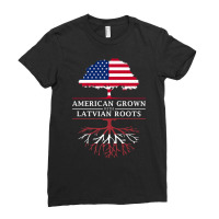 American Grown With Latvian Roots   Latvia Premium T Shirt Ladies Fitted T-shirt | Artistshot