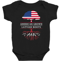 American Grown With Latvian Roots   Latvia Premium T Shirt Baby Bodysuit | Artistshot