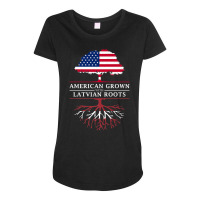 American Grown With Latvian Roots   Latvia Premium T Shirt Maternity Scoop Neck T-shirt | Artistshot