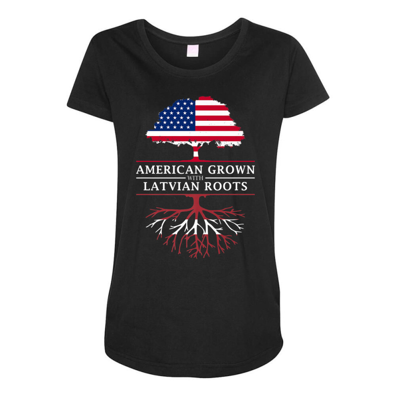 American Grown With Latvian Roots   Latvia Premium T Shirt Maternity Scoop Neck T-shirt by cm-arts | Artistshot