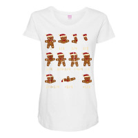 Christmas Math Teacher Fraction Gingerbread Cookie Santa Hat T Shirt Maternity Scoop Neck T-shirt | Artistshot