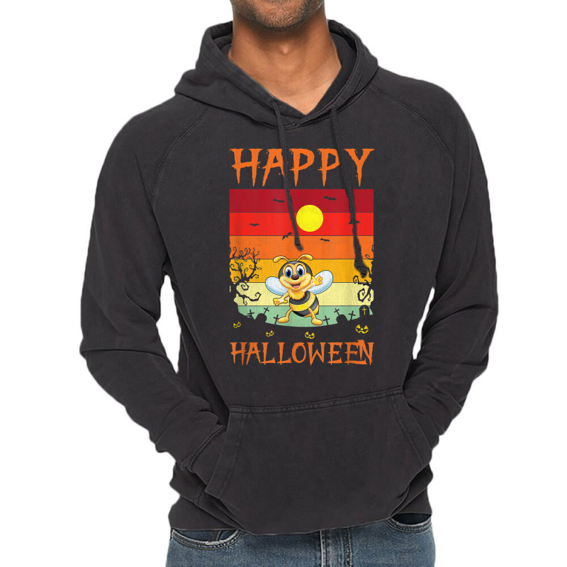 Retro Halloween Costumes Matching Bee Halloween Party Vintage Hoodie | Artistshot