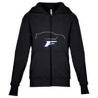 Is F Outline Youth Zipper Hoodie | Artistshot