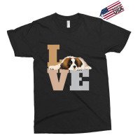 St Bernard Lazy Puppy Dog Slobbers On Word Love Exclusive T-shirt | Artistshot