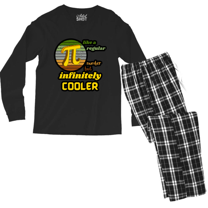 Pi Like A Regular Number But Infinitely Cooler (4) Men's Long Sleeve Pajama Set | Artistshot