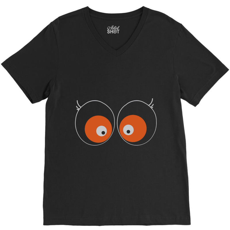 Cartoon Eyes V-neck Tee | Artistshot