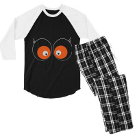 Cartoon Eyes Men's 3/4 Sleeve Pajama Set | Artistshot