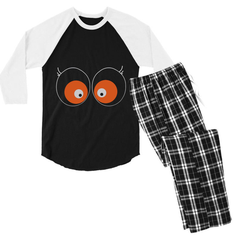 Cartoon Eyes Men's 3/4 Sleeve Pajama Set | Artistshot