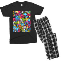 Cute Colorful Musical Instruments Pattern Men's T-shirt Pajama Set | Artistshot