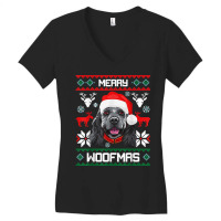 Cocker Spaniel Gift For Merry Christmas Woofmas Clothes T Shirt Women's V-neck T-shirt | Artistshot