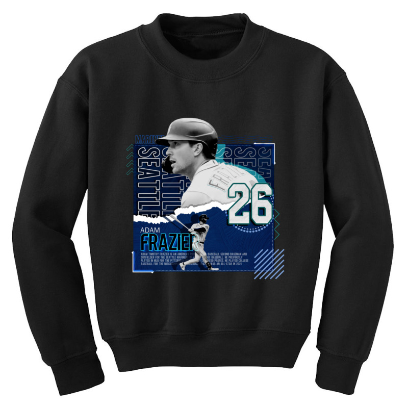 Adam Frazier Baseball Paper Poster Mariners Youth Sweatshirt | Artistshot