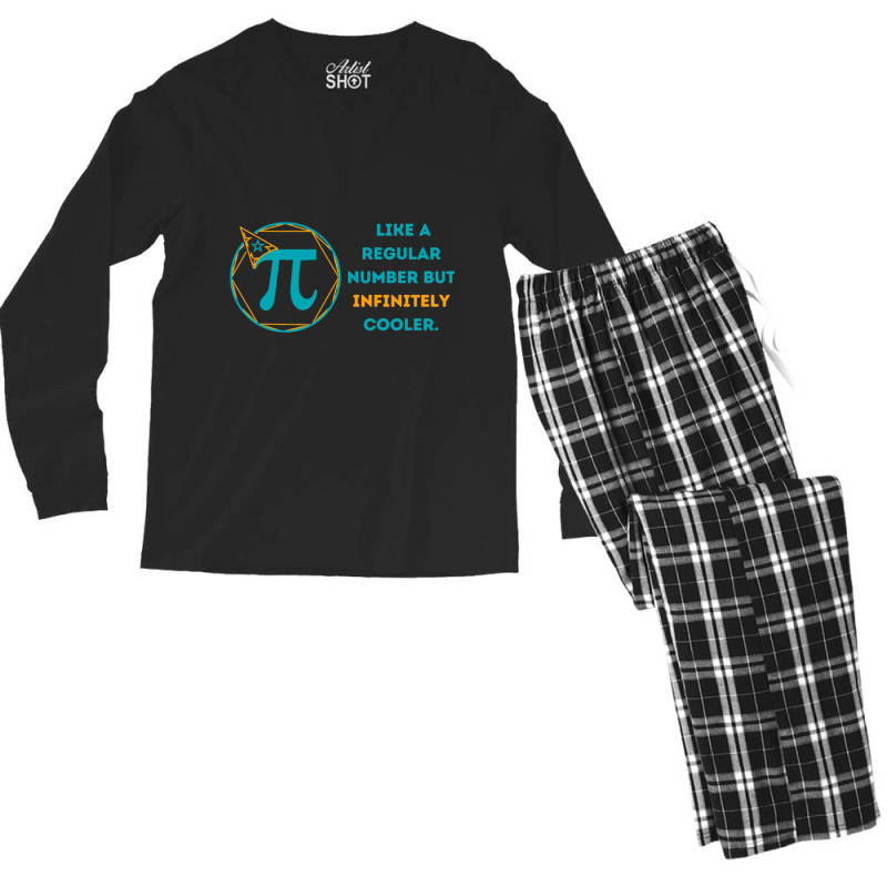 Pi Like A Regular Number But Infinitely Cooler (13) Men's Long Sleeve Pajama Set by cm-arts | Artistshot