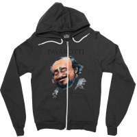 Opera Tenor Pavarotti Zipper Hoodie | Artistshot