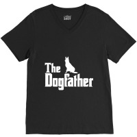 The Dogfather German Shepherd V-neck Tee | Artistshot