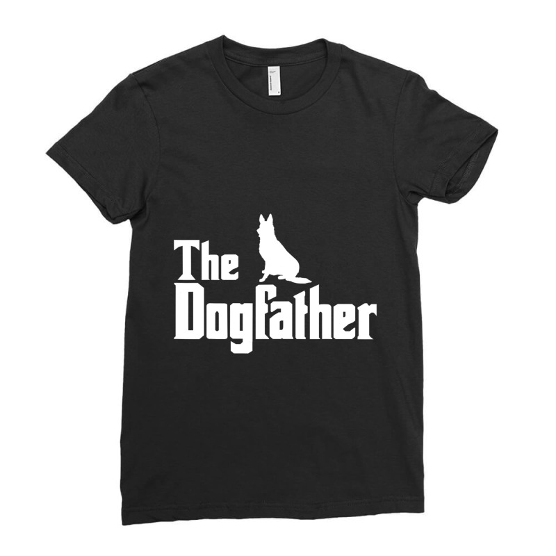 The Dogfather German Shepherd Ladies Fitted T-Shirt by Konlasa6638 | Artistshot