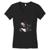 Original Portrait Of Luciano Pavarotti Women's V-neck T-shirt | Artistshot