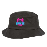 Retro Gamer Girl Vaporwave Leet Leetspeak Gifts Bucket Hat | Artistshot