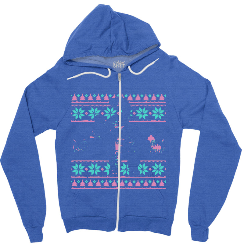 Cat Butt Ugly Christmas Zipper Hoodie | Artistshot