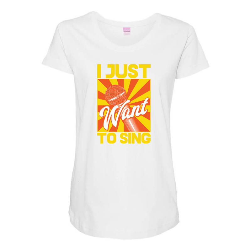 I Just Want To Sing Maternity Scoop Neck T-shirt by EmarDesign | Artistshot