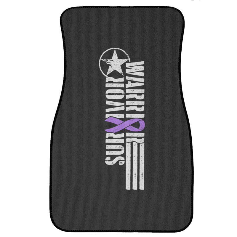 Domestic Violence Survivor - Purple Military-style Awareness Ribbon Front Car Mat | Artistshot