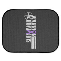 Domestic Violence Survivor - Purple Military-style Awareness Ribbon Rear Car Mat | Artistshot