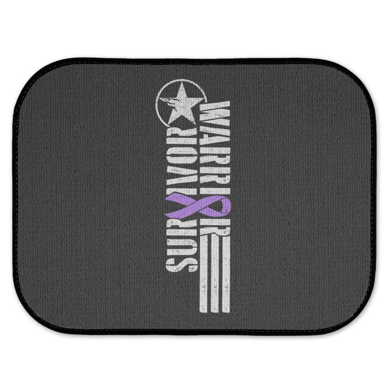 Domestic Violence Survivor - Purple Military-style Awareness Ribbon Rear Car Mat | Artistshot