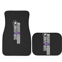 Domestic Violence Survivor - Purple Military-style Awareness Ribbon Full Set Car Mats | Artistshot