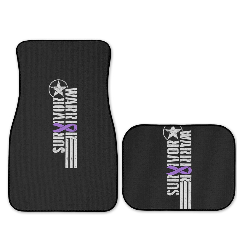 Domestic Violence Survivor - Purple Military-style Awareness Ribbon Full Set Car Mats | Artistshot