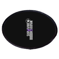 Domestic Violence Survivor - Purple Military-style Awareness Ribbon Oval Patch | Artistshot