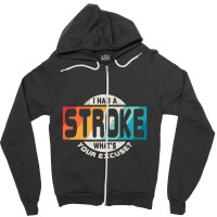 Stroke Survivor Retro Awareness Zipper Hoodie | Artistshot