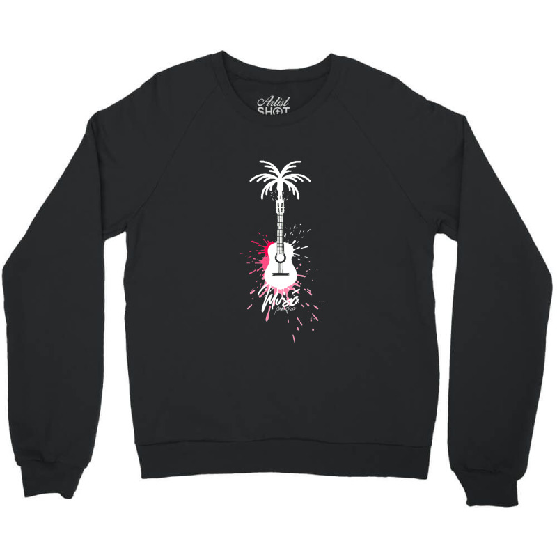 Guitar Music Instrumental For Gifts Crewneck Sweatshirt by JilmarM.Perez | Artistshot