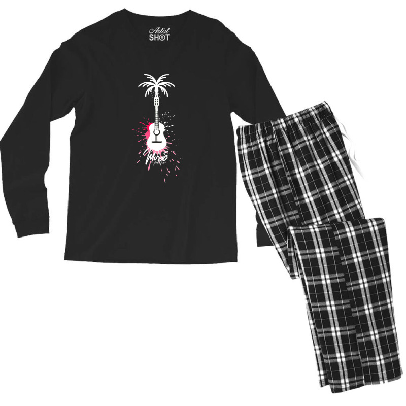 Guitar Music Instrumental For Gifts Men's Long Sleeve Pajama Set by JilmarM.Perez | Artistshot