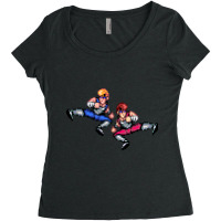 Double Dragon Flying Kicks Women's Triblend Scoop T-shirt | Artistshot