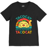 Taco Cat Cute V-neck Tee | Artistshot