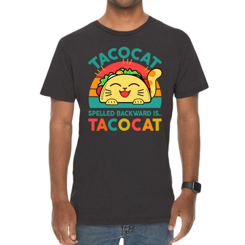 Taco Cat Cute Vintage T-shirt | Artistshot