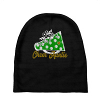 Cheer Auntie Shirt, Green Megaphone Heart Flower Accent T Shirt Baby Beanies | Artistshot