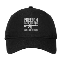 Awesome Freedom Has A Nice Ring And A Bit Of Recoil Sweatshirt Adjustable Cap | Artistshot