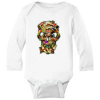 United Animal Kingdom Sugar Skull   Day Of The Dead Long Sleeve Baby Bodysuit | Artistshot