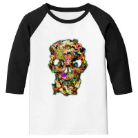 United Animal Kingdom Sugar Skull   Day Of The Dead Youth 3/4 Sleeve | Artistshot