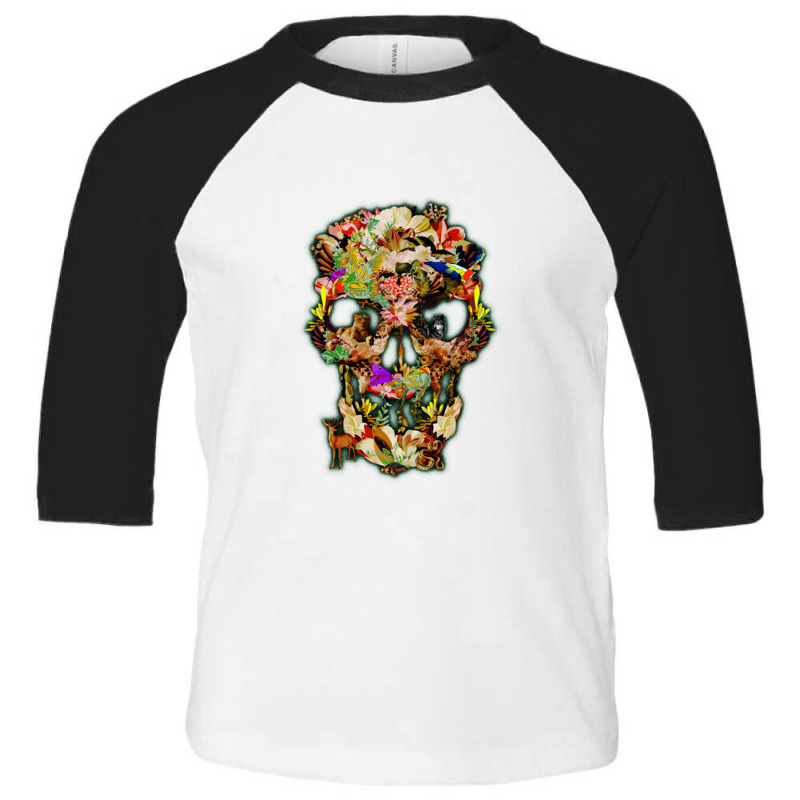 United Animal Kingdom Sugar Skull   Day Of The Dead Toddler 3/4 Sleeve Tee by sepulohsepuluh | Artistshot